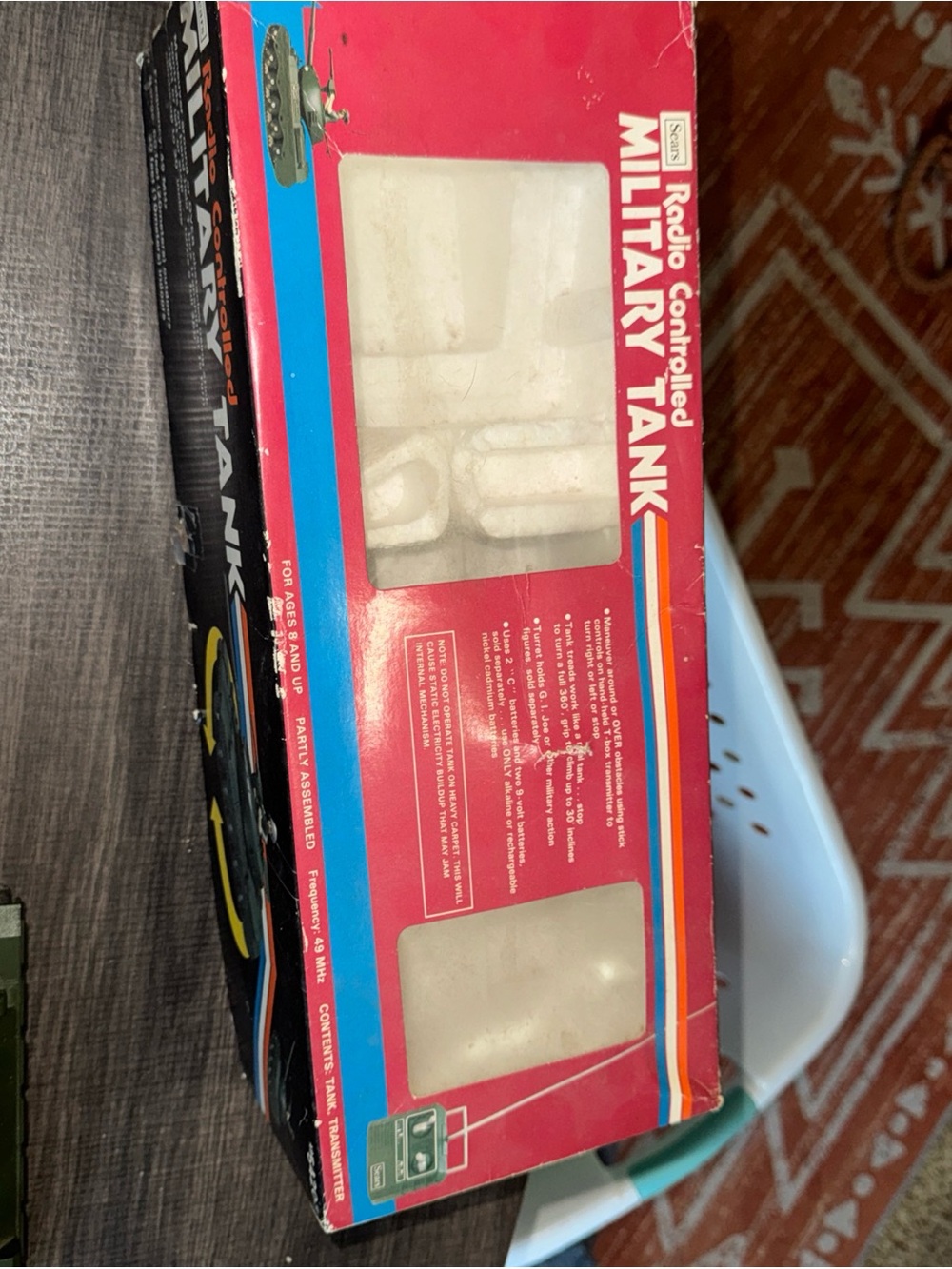 SEARS RADIO CONTROLLED MILITARY TANK VINTAGE In Box Untested - Picture 11 of 16